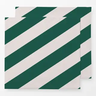 Servietten Christmas Stripes Grün Beige