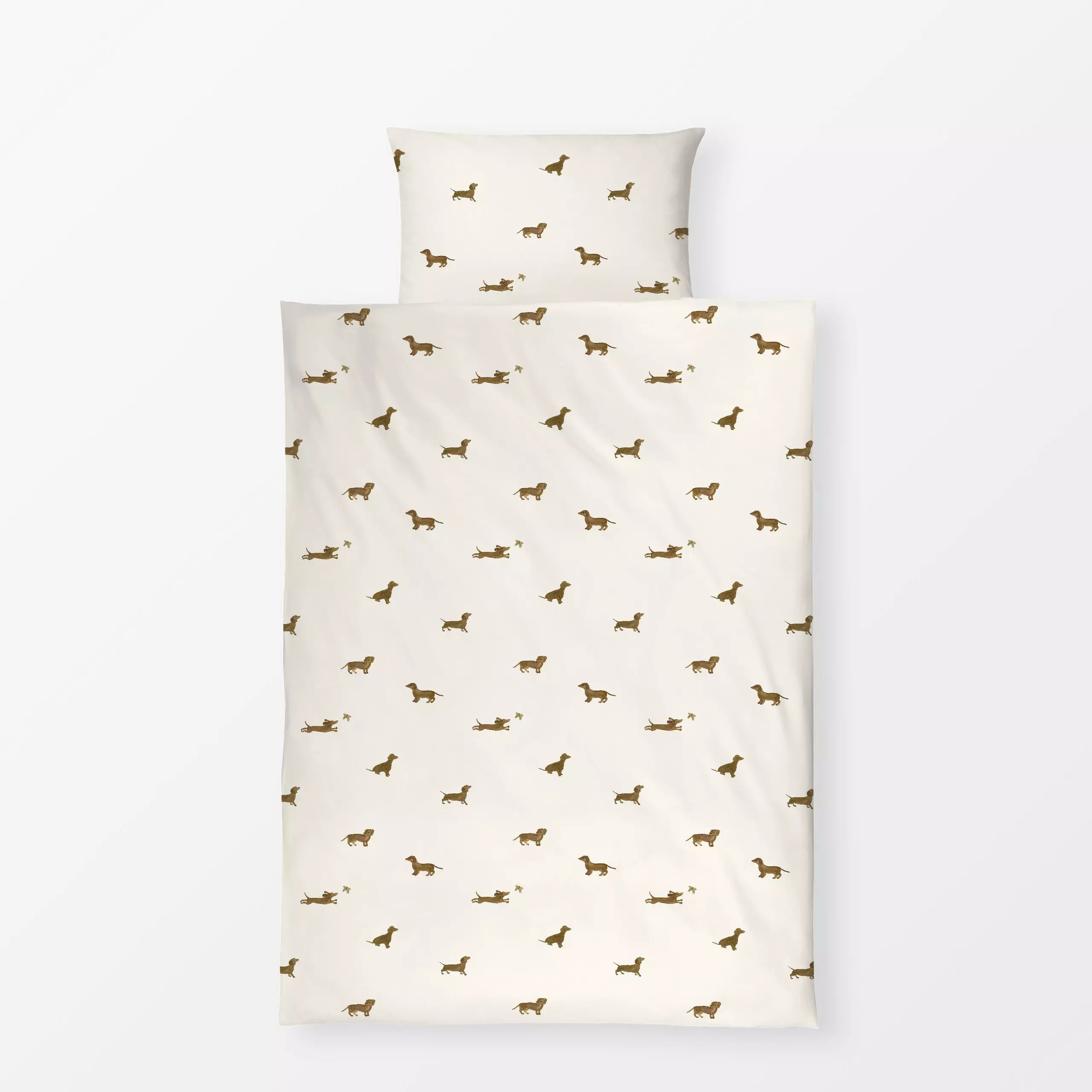 Bettwäsche Dackel im Garten - Kinderzimmer & Motive für Kinder, Tiere, Retro & Vintage - von „Anna Petersen"; Hund, Kinderzi...