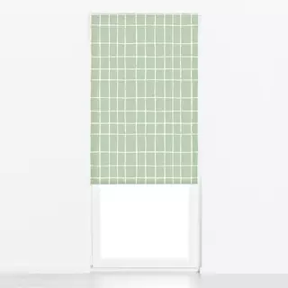 Raffrollo Grid Green