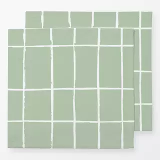 Servietten Grid Green