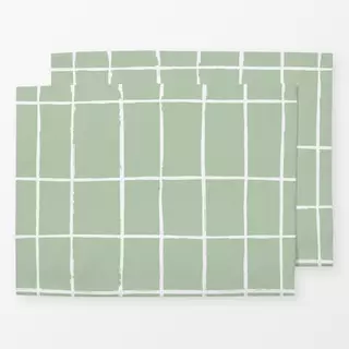 Tischset Grid Green