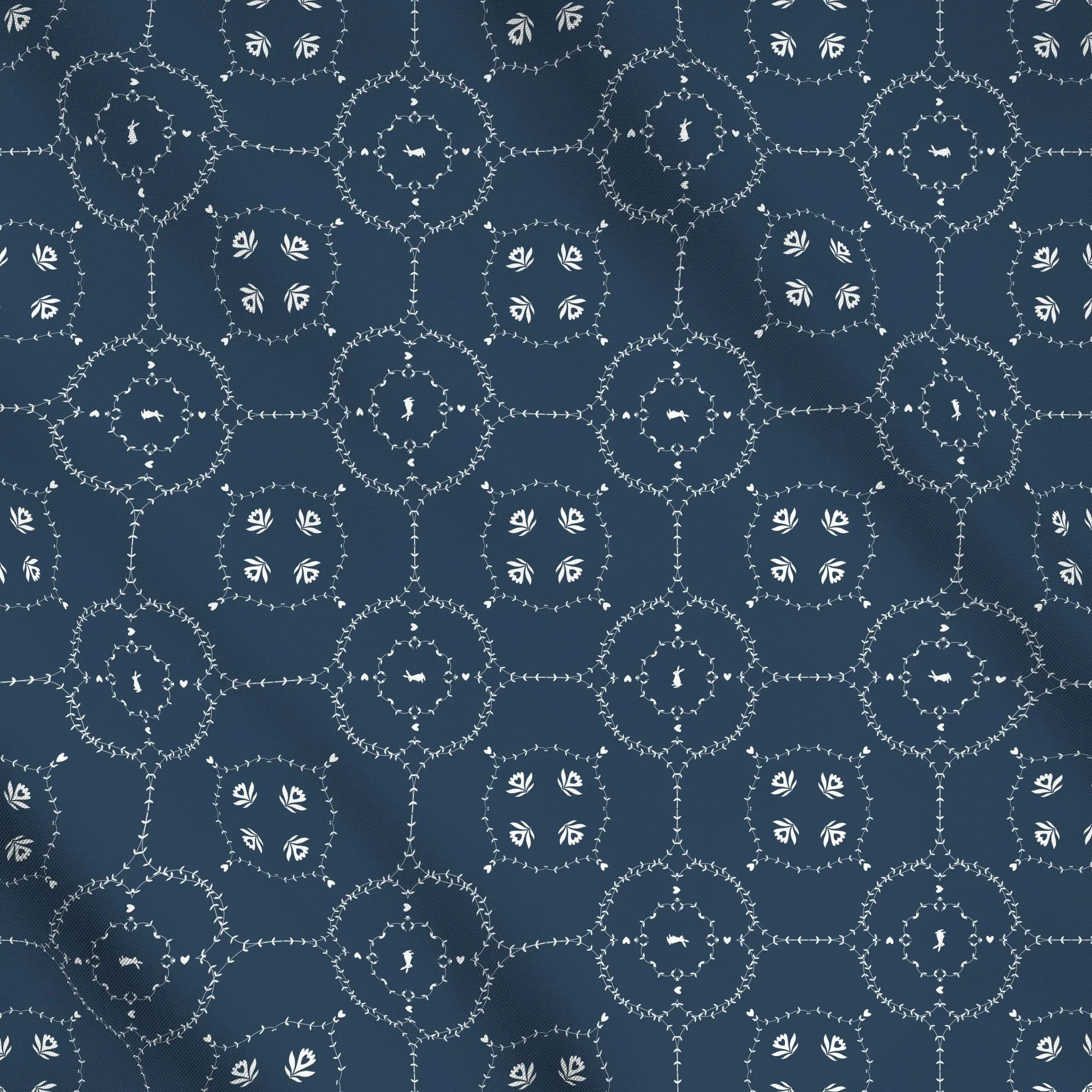 Meterware Ornamente Muster Midsommar - Sommer, Symbole & Muster, Pflanzen & Botanik - von „Monika Strigel"; kleingemustert, ...