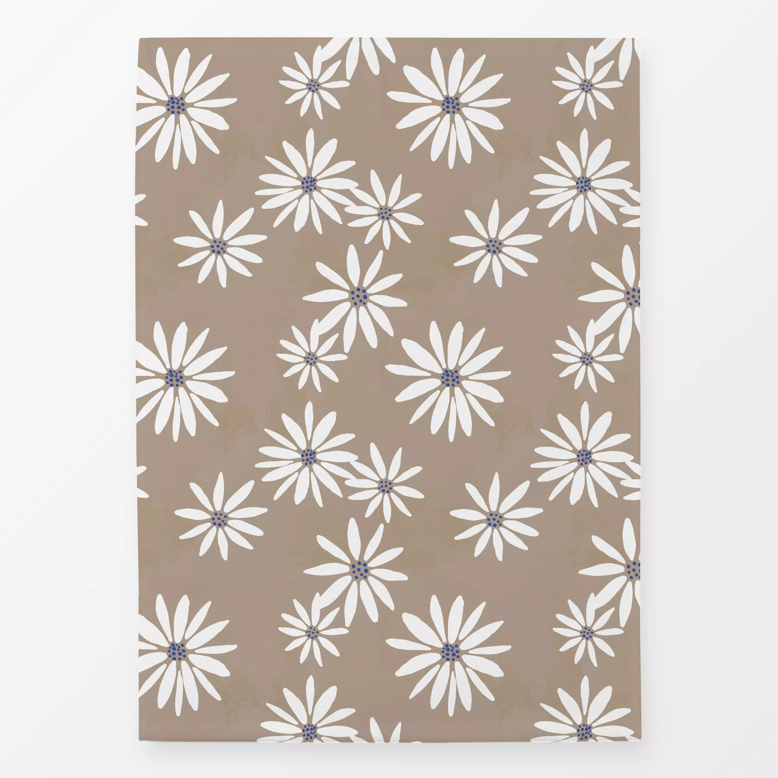 Geschirrtücher Brown White Flower Pattern - Blumen & Florales, Symbole & Muster - von „Kruth Design"; Trockenblumen, Garten,...