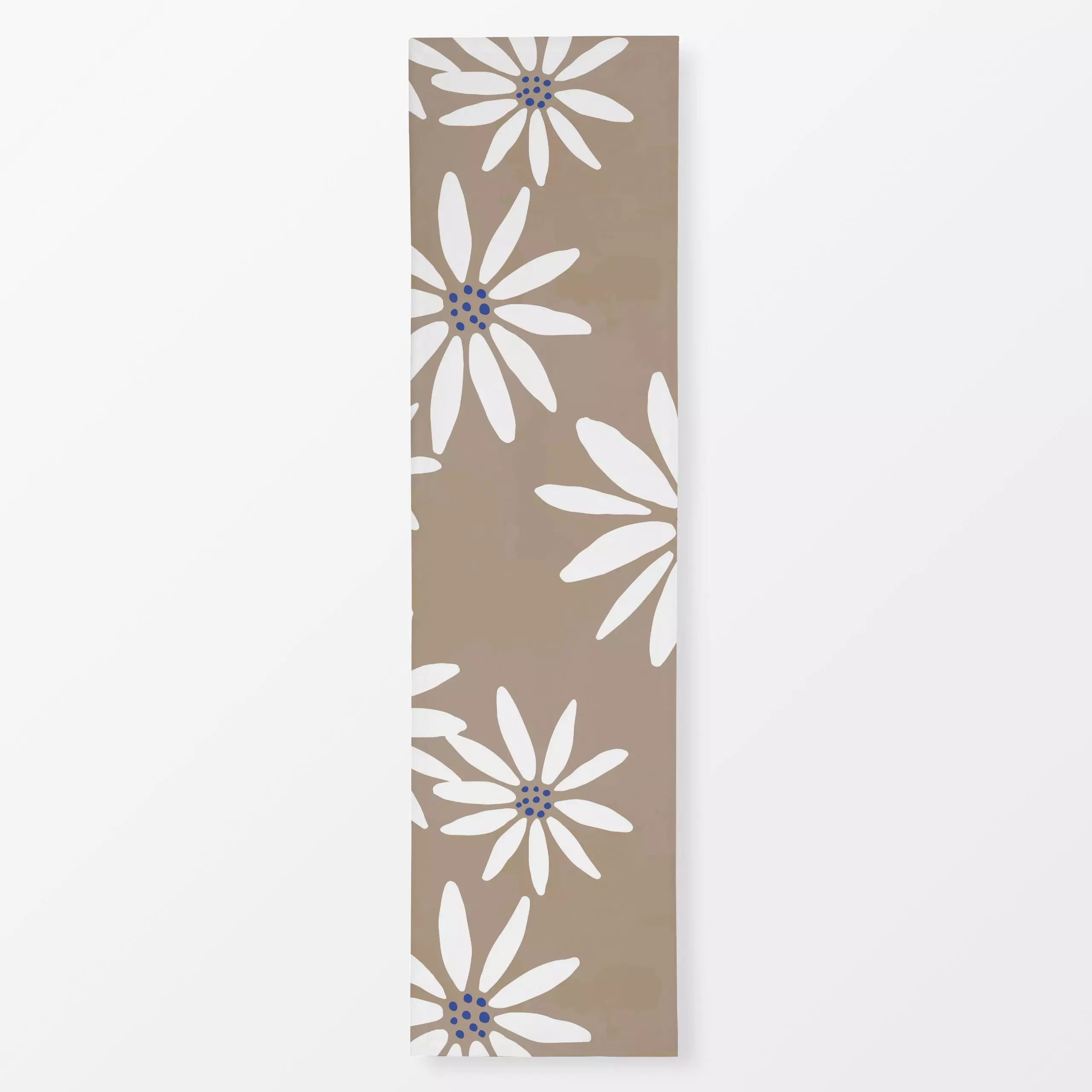 Tischläufer Brown White Flower Pattern - Blumen & Florales, Symbole & Muster - von „Kruth Design"; Trockenblumen, Garten, So...