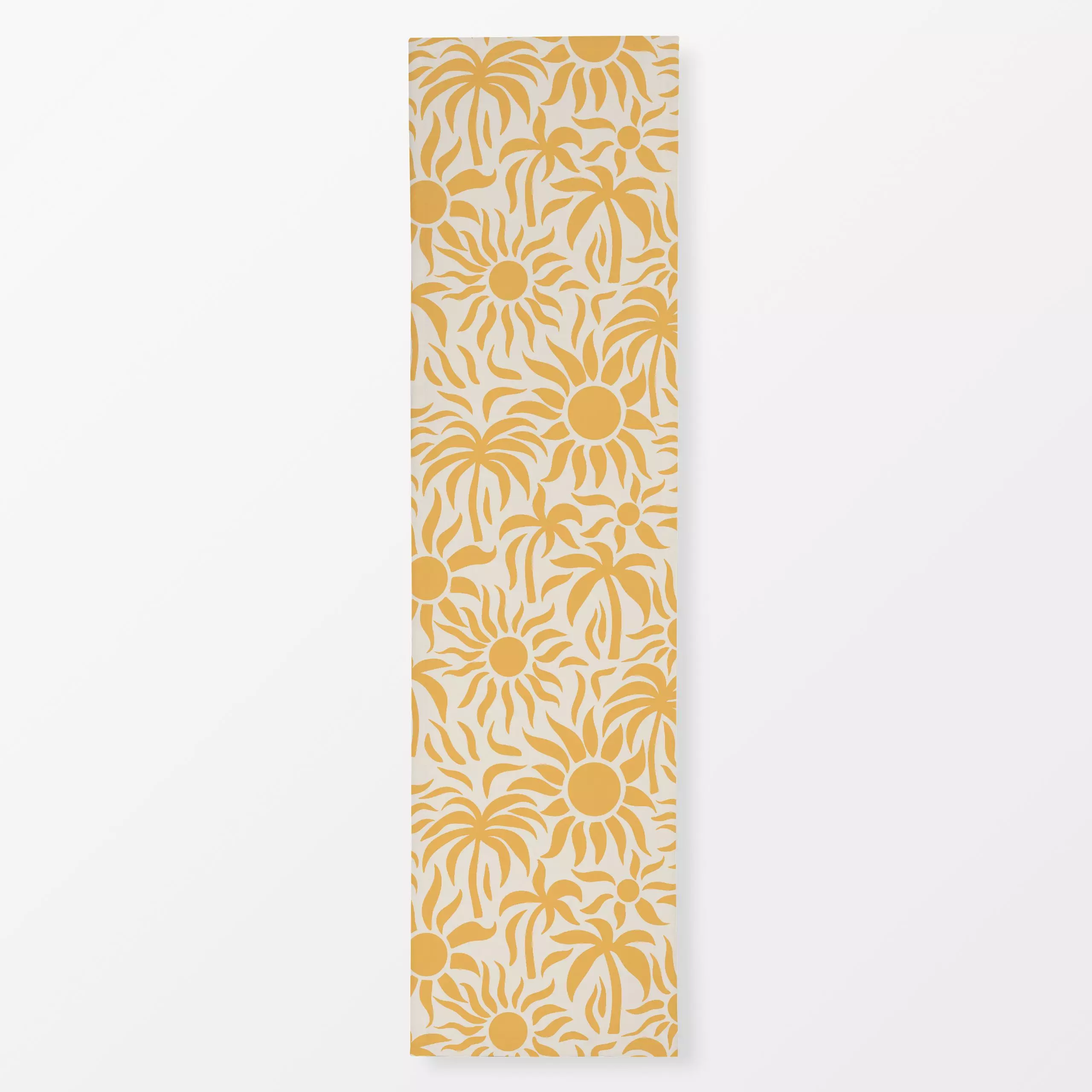 Tischläufer Sonne und Palmen Gelb - Natur & Landschaft, Pflanzen & Botanik - von „Studio Kesse"; Palmen, Strand, Sonne, trop...