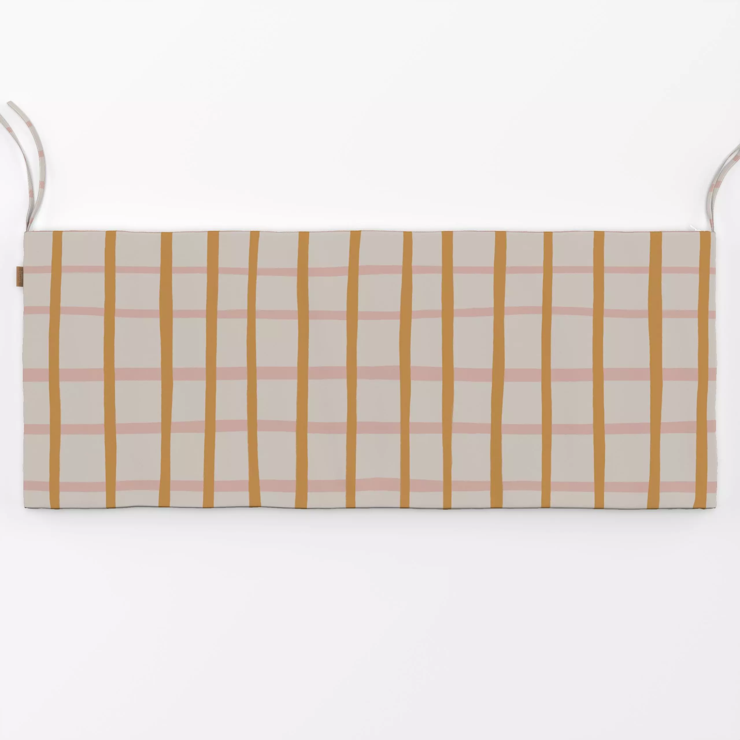 Bankauflage Rosa Yellow Stripes - Symbole & Muster - von „Menina Lisboa "; Streifen, graphisch, Abstrakt, Geometrisch, Orang...