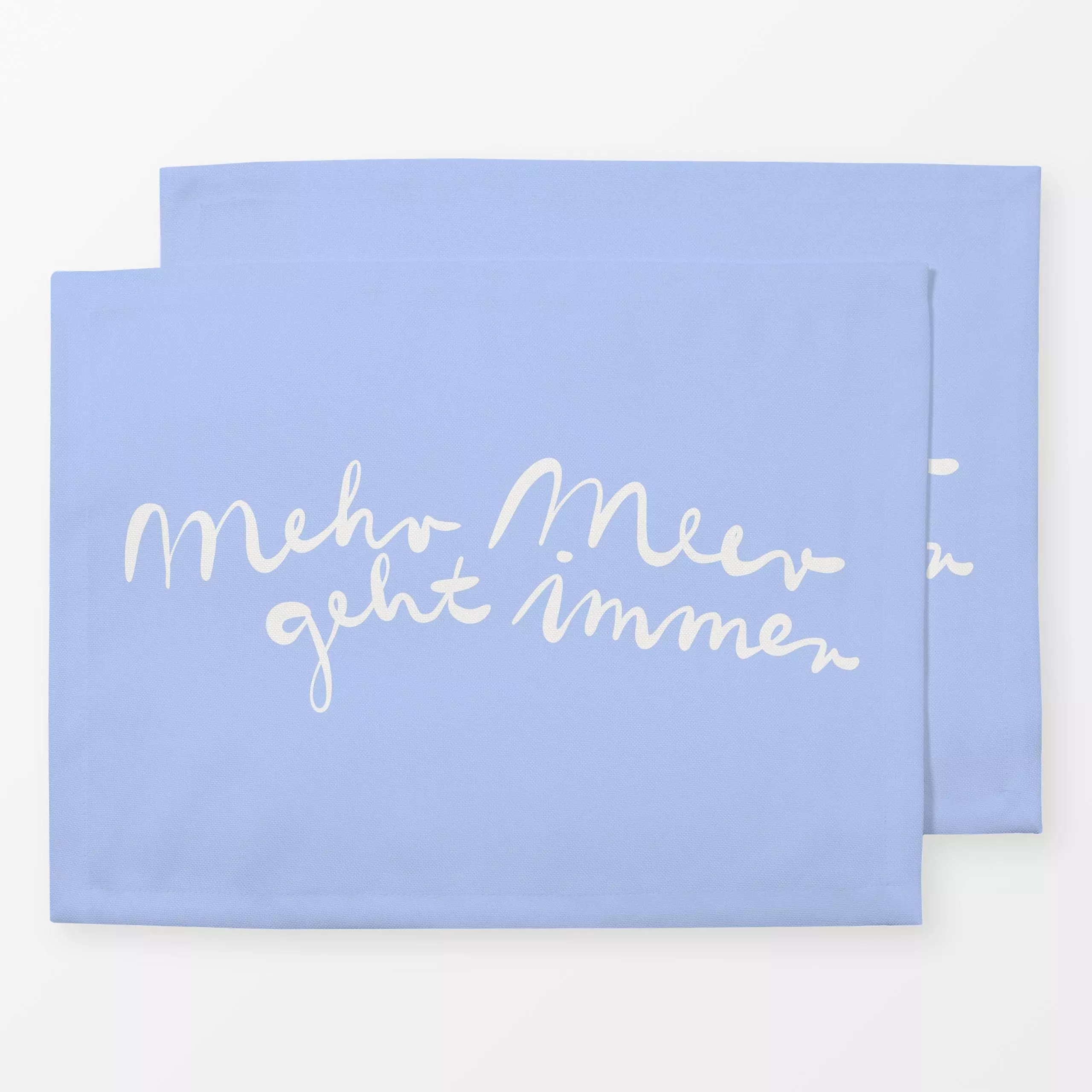Tischset Mehr Meer Hellblau, Spruch, von Studio Kesse