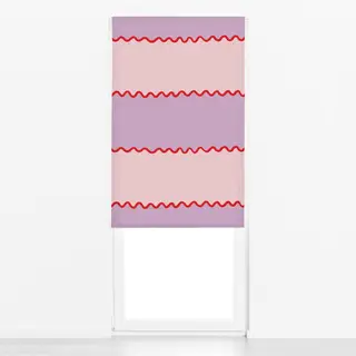 Raffrollo Wellen Streifen rosa flieder