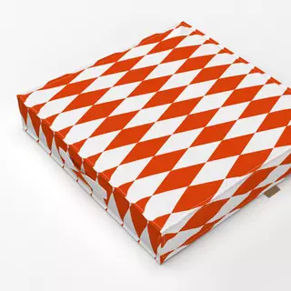 Bodenkissen Diamond Pattern red