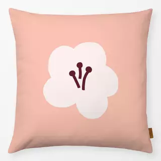 Kissen Blume Rosa Bordeaux