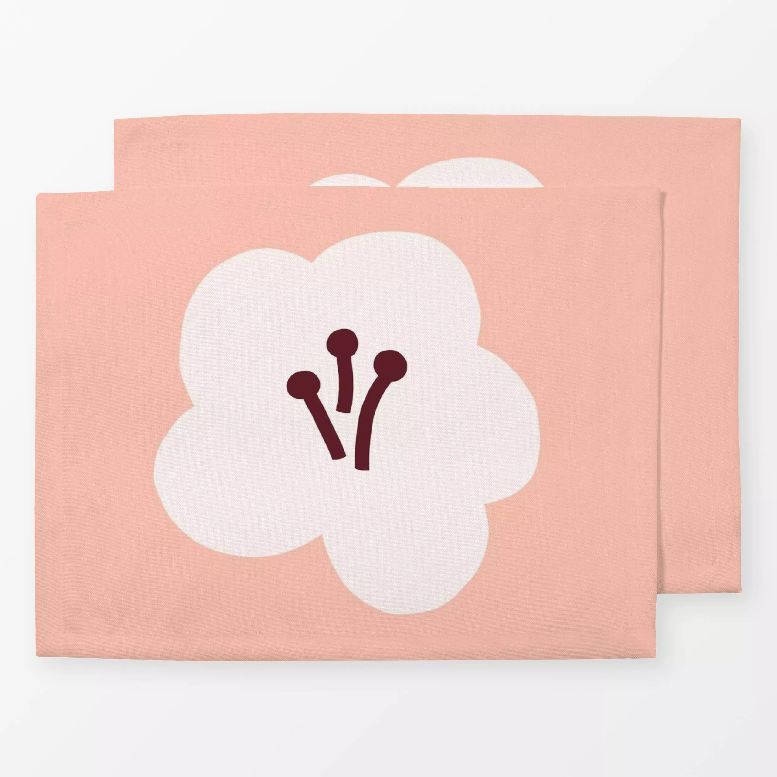 Tischset Blume Rosa Bordeaux, Blumen, von Maren Gross