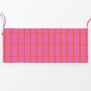 Bankauflage Pink Orange Kariert