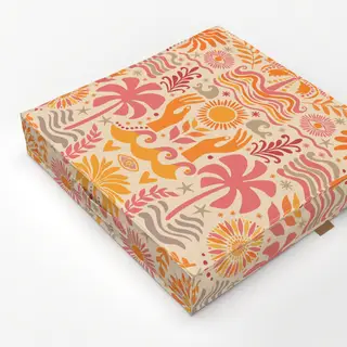 Bodenkissen Boho Beach Orange Peach