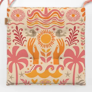Sitzkissen Boho Beach Orange Peach