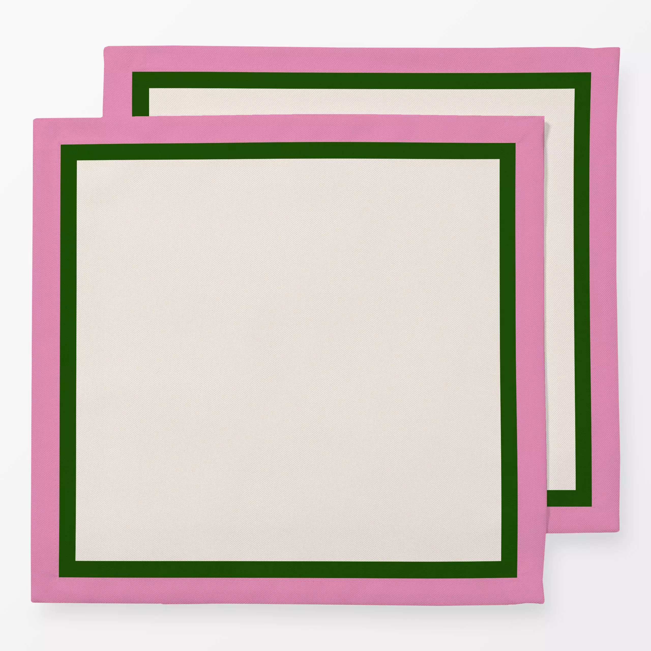 Servietten Rahmen Pink Grün - Symbole & Muster - von „Sophie Augustin Illustration"; modern, grafisch, colorblocking, Esstis...