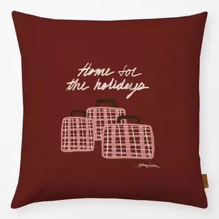 Kissen Home for the Holidays Retro