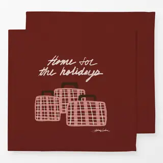 Servietten Home for the Holidays Retro