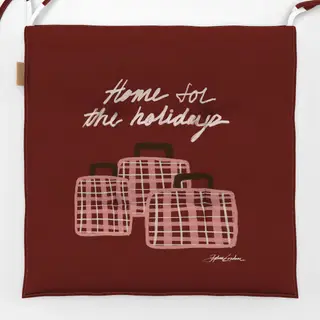Sitzkissen Home for the Holidays Retro