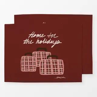 Tischset Home for the Holidays Retro