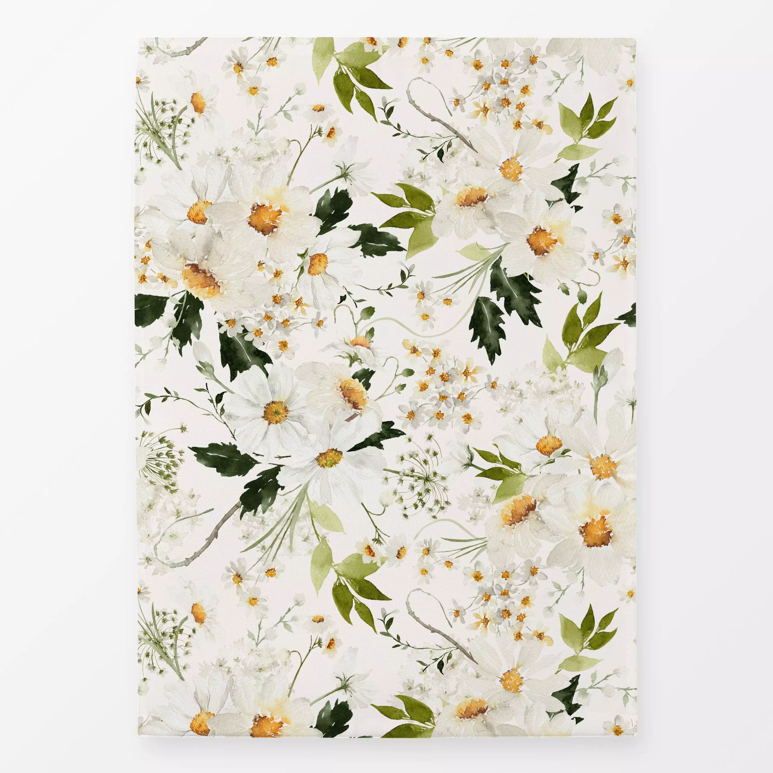 Geschirrtücher Margeriten Wiese 1 - Blumen & Florales, Pflanzen & Botanik - von „Uta Naumann"; boho, Wasserfarben, Blumen, W...