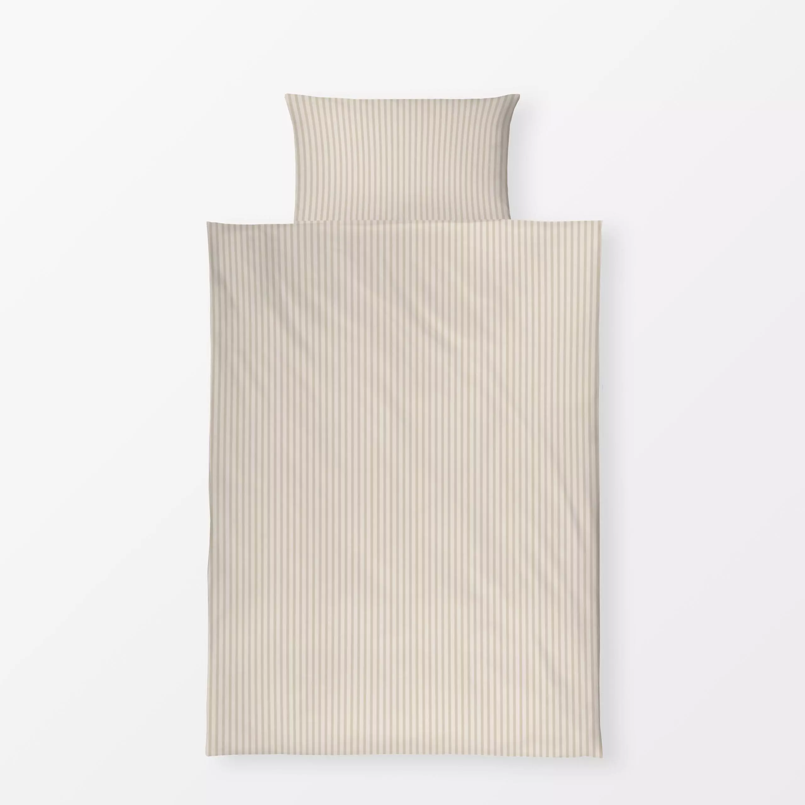 Bettwäsche Linien auf Fläche beige hell - Symbole & Muster - von „Jana Driver"; Muster, Linien, Streifen, beige, gestreift, ...
