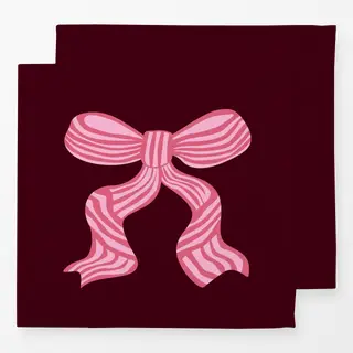 Servietten Festive Christmas Bow berry