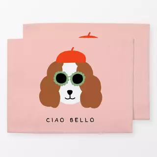 Tischset Pudel "Ciao Bello"