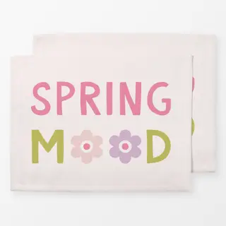 Tischset Spring Mood Spruchkissen Bunt