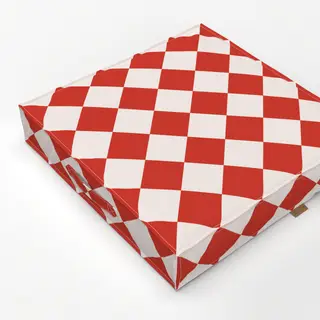 Bodenkissen Christmas Checkers Noel Red