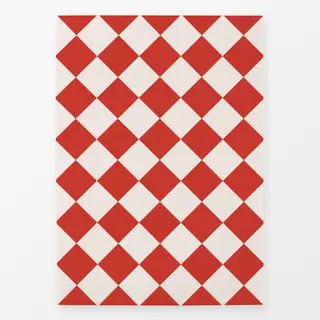 Geschirrtuch Christmas Checkers Noel Red