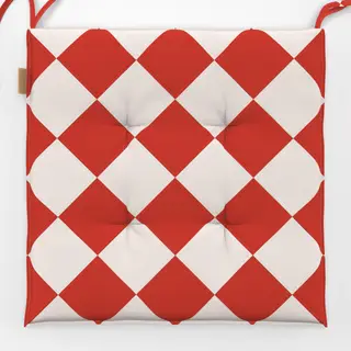 Sitzkissen Christmas Checkers Noel Red