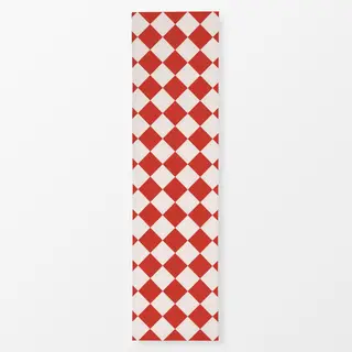 Tischläufer Christmas Checkers Noel Red