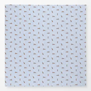 Tischdecke Hasen Muster Vichy blau