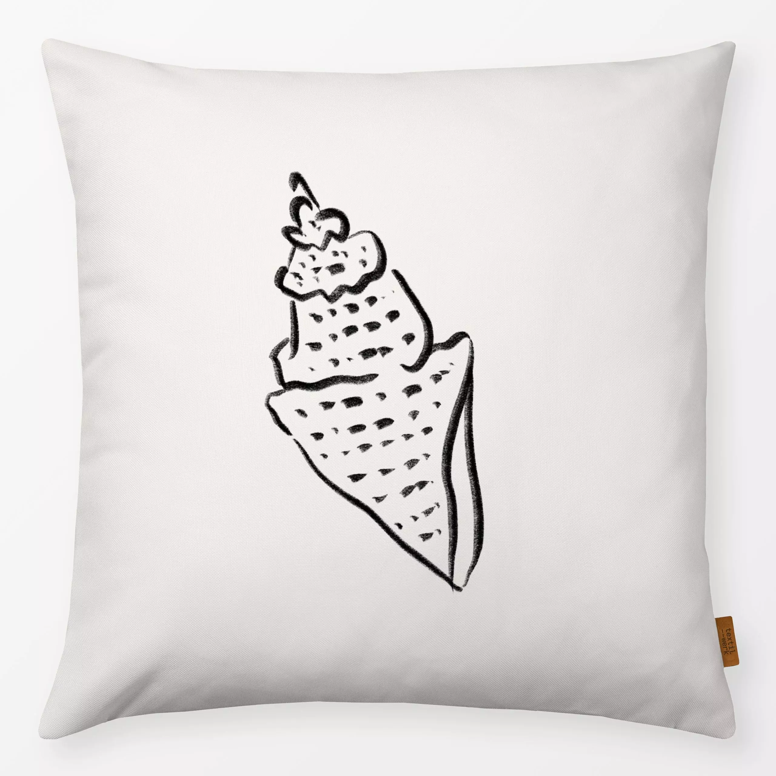 Kissen Muschel beige - Natur & Landschaft, Sommer - von „Kruth Design"; Garten, Meer, Strand, Sommer, pool, Muscheln, Meerju...