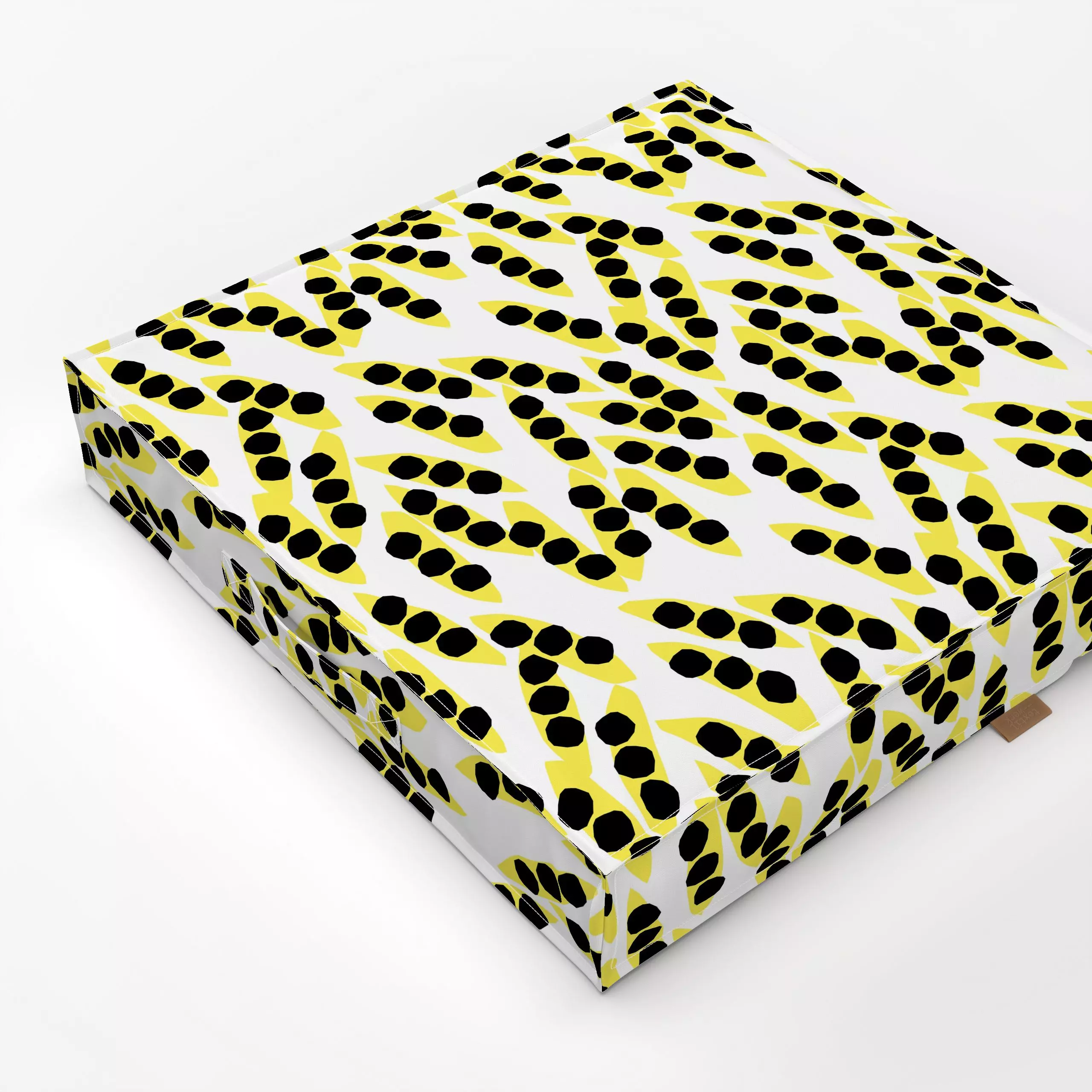 Bodenkissen Cornfield Yellow - Symbole & Muster - von „Lisa Jasmin Bauer"; Muster, abstrakt, modern, Herbst, pattern, yellow...