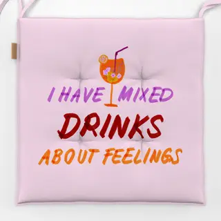 Sitzkissen Mixed Drinks Typo
