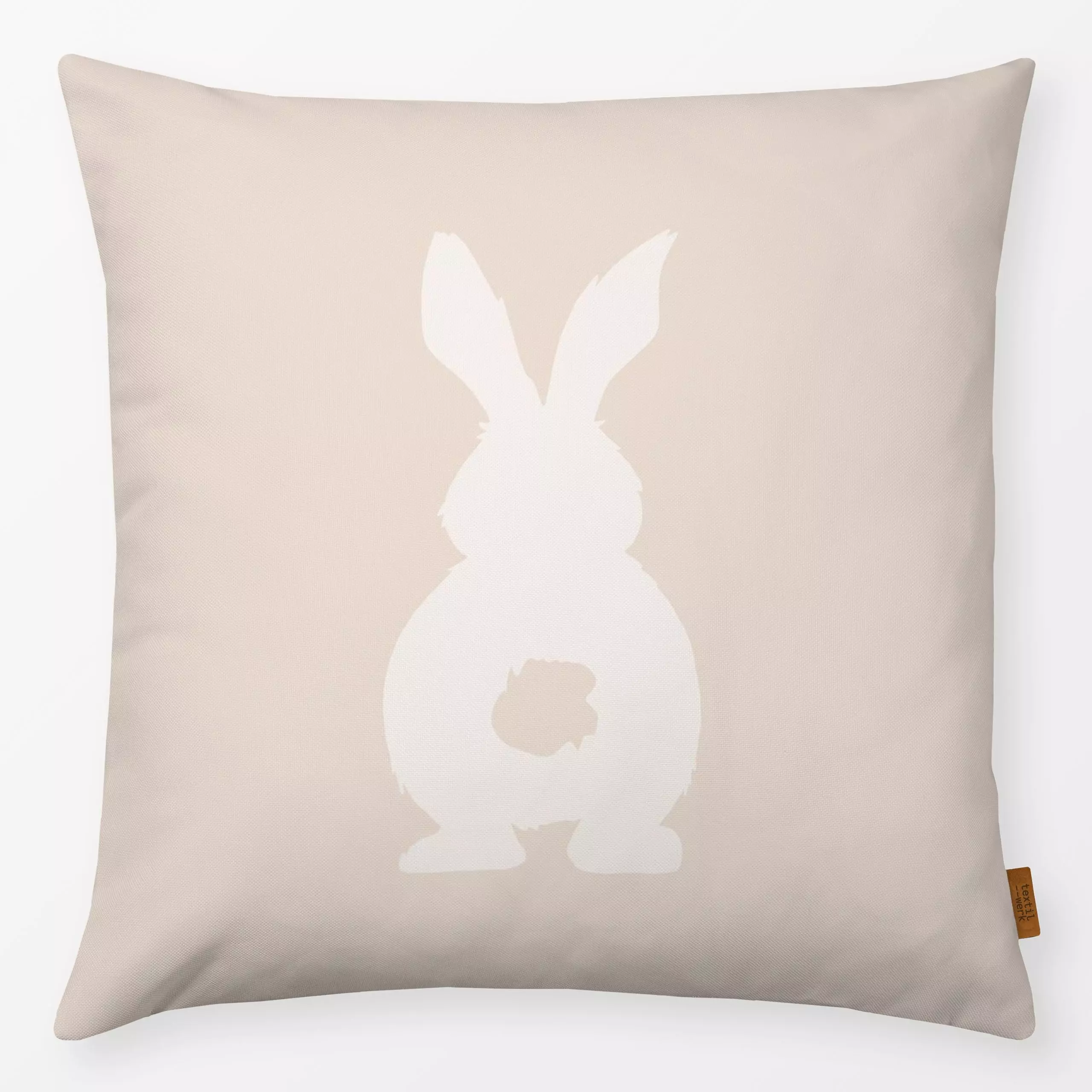 Kissen Hase Rücken - Frühling, Anlässe, Ostern - von „Kruth Design"; Hase, modern, Ostern, Osterhase, schlicht, Gartendeko, ...