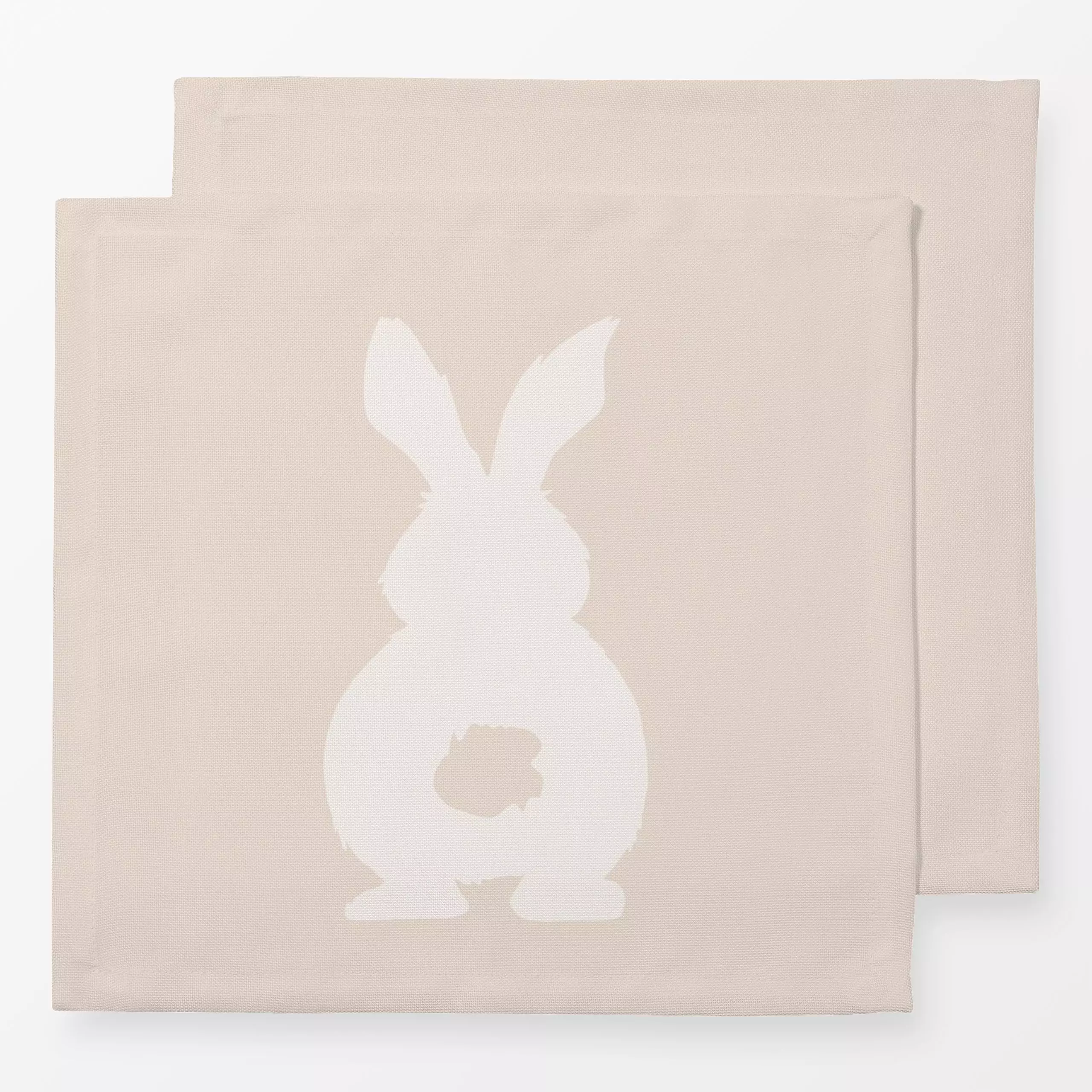 Servietten Hase Rücken - Frühling, Anlässe, Ostern - von „Kruth Design"; Hase, modern, Ostern, Osterhase, schlicht, Gartende...
