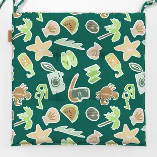 Sitzkissen Sommer Sticker Grün