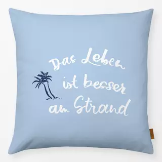 Kissen Das Leben am Strand blau