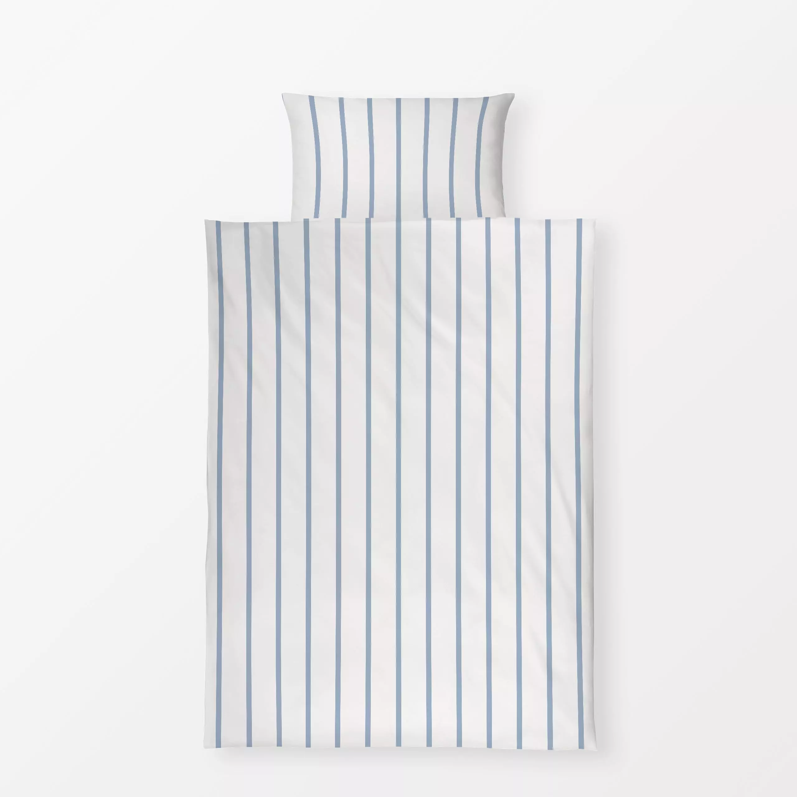 Bettwäsche Vertikale Streifen beige blau - Symbole & Muster - von „Kathrin Woo"; Streifen, maritim, stripes, gestreift, vert...