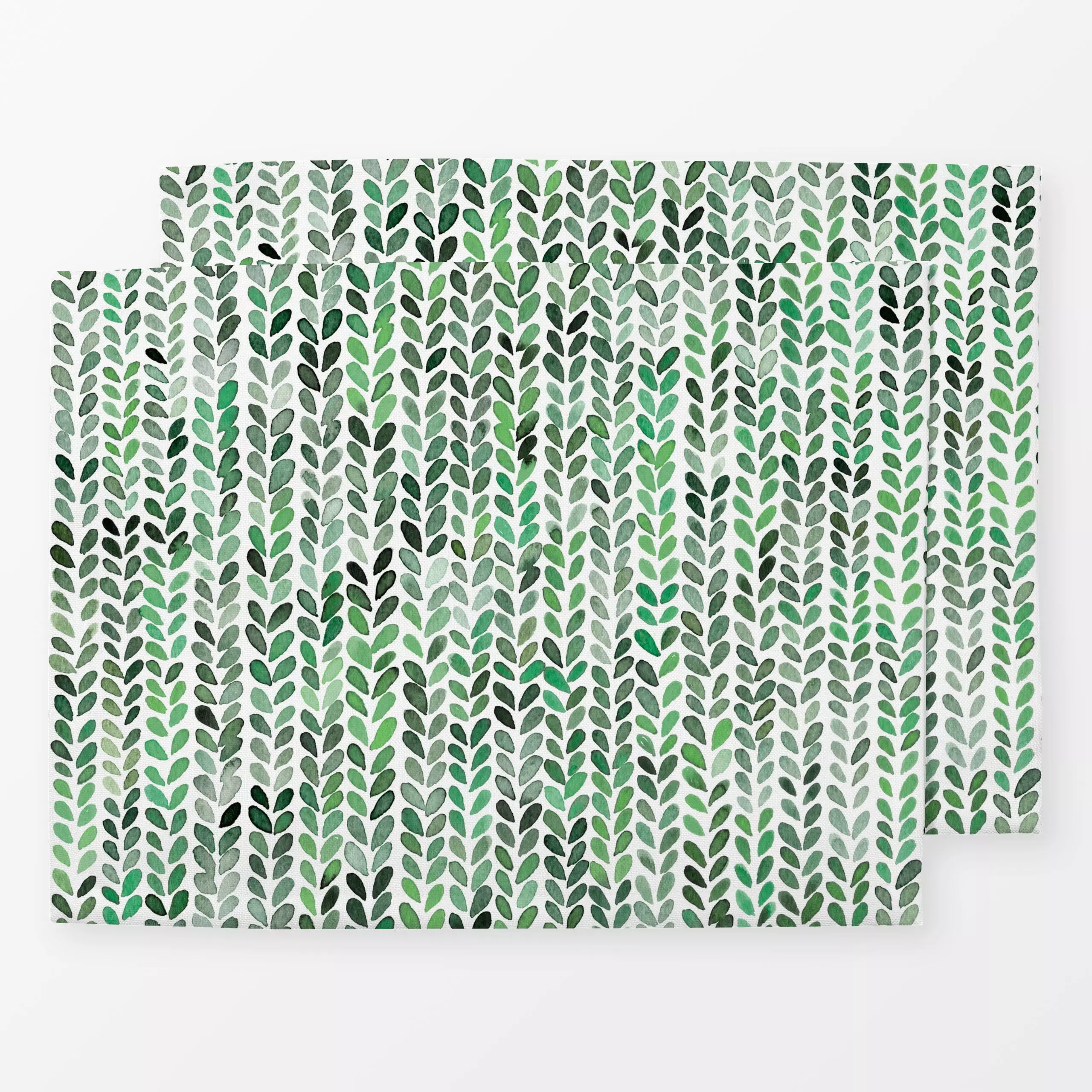 Tischset Weihnachten Knitting Green - Weihnachten, Winter, Symbole & Muster - von „Ninola Design "; minimal, Weihnachten, Wi...