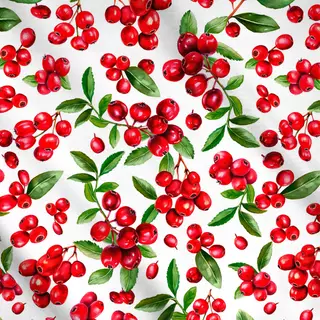 Meterware Cranberries White