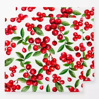 Servietten Cranberries White