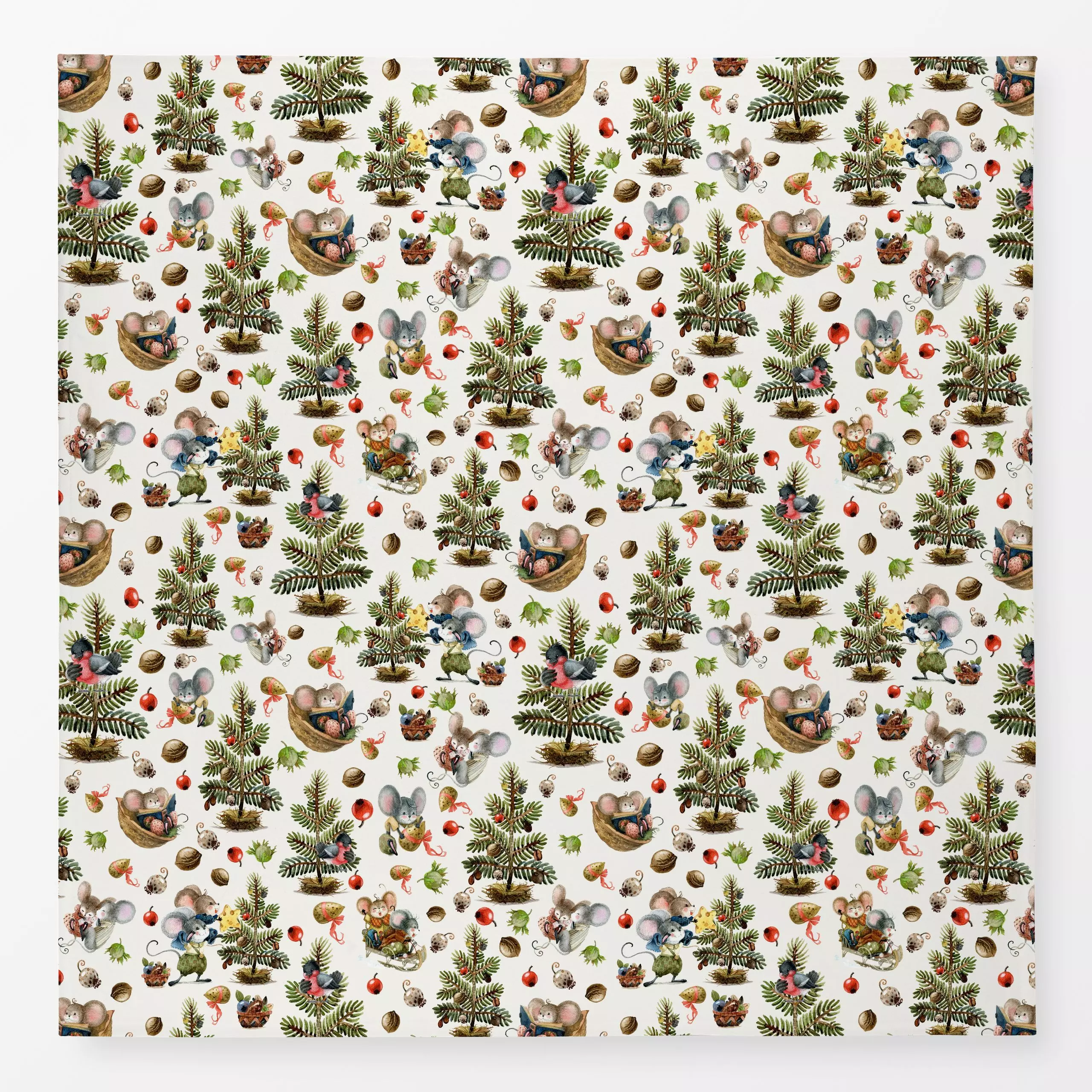 Tischdecke Vintage Mäuse Weihnachten - Kinderzimmer & Motive für Kinder, Weihnachten, Winter - von „Uta Naumann"; Tiere, Wei...
