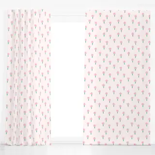 Dekovorhang Muster Blumen Frühling