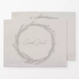 Tischset Beige God Jul Krans