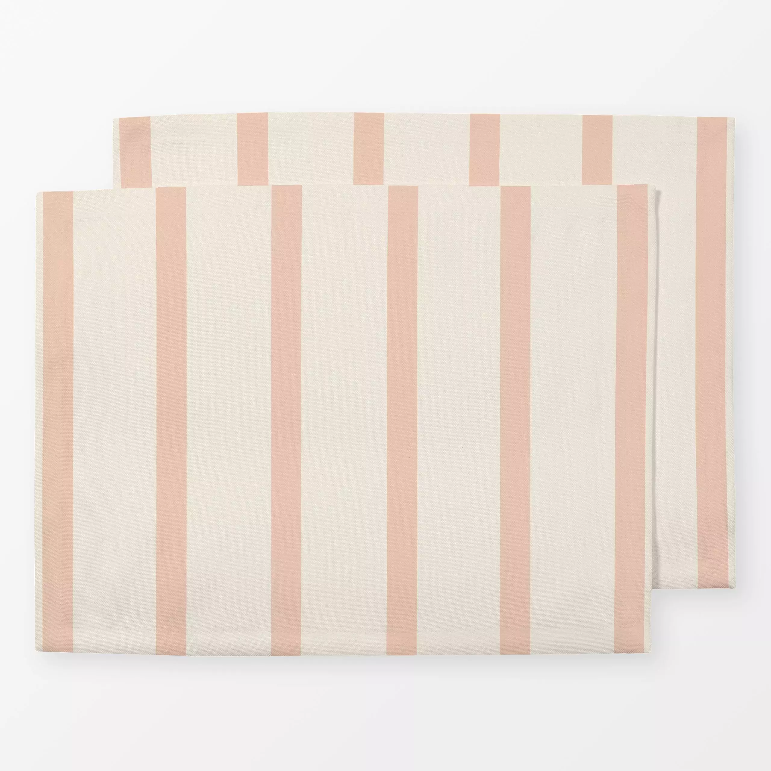 Tischset Streifen Creme Rosa - Herbst, Symbole & Muster - von „Julia Schumacher"; Streifen, Herbst, hell, herbstlich, gestre...