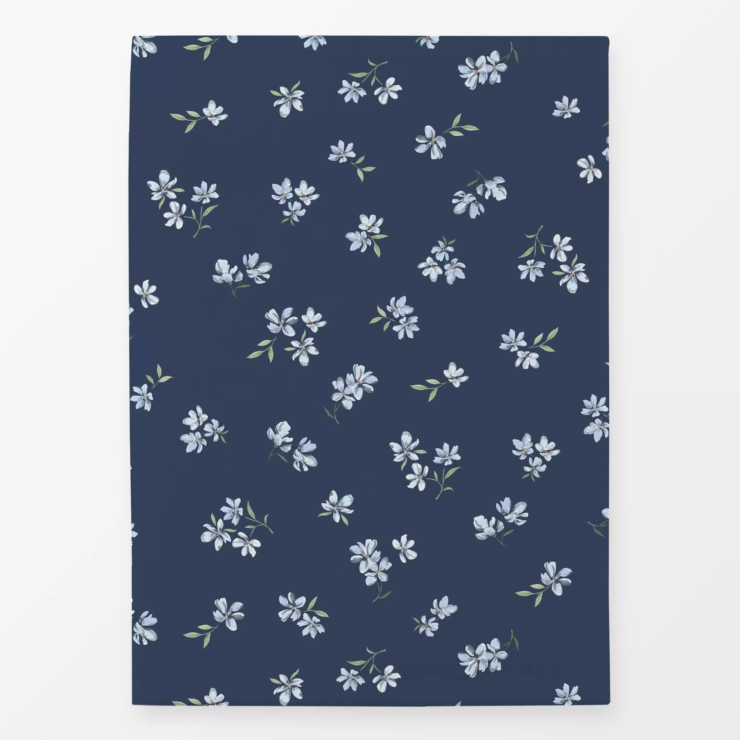 Geschirrtücher Kleine Blümchen dunkelblau - Blumen & Florales, Sommer, Pflanzen & Botanik - von „Katrin Graff"; Blumen, Herb...