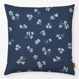 Kissen Kleine Blümchen dunkelblau